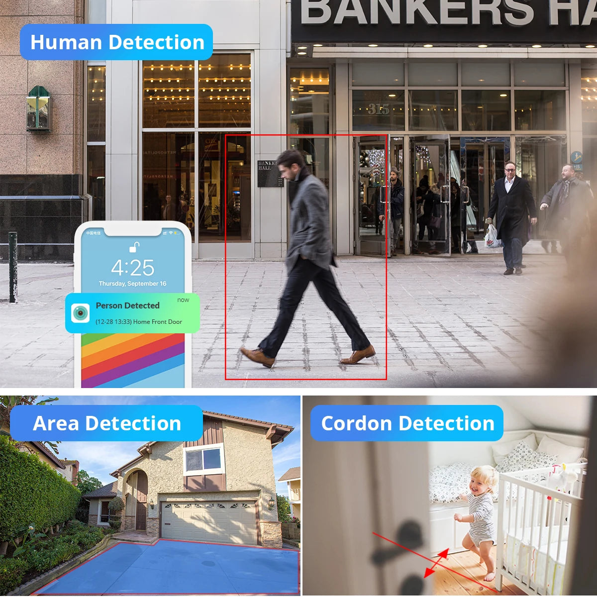 Wireless Outdoor Bullet Security Camera – AI Detection