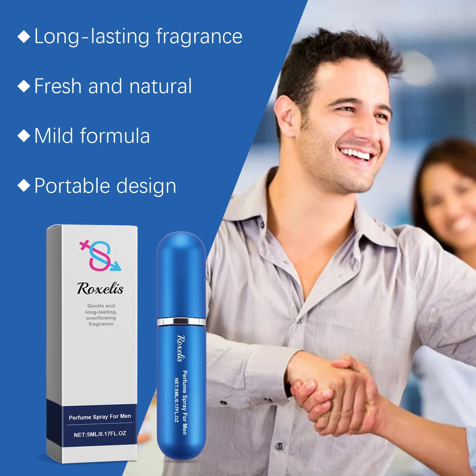 Charming Men's Cologne Spray - Natural Lasting Fragrance with Refreshing Temperament (100ml)