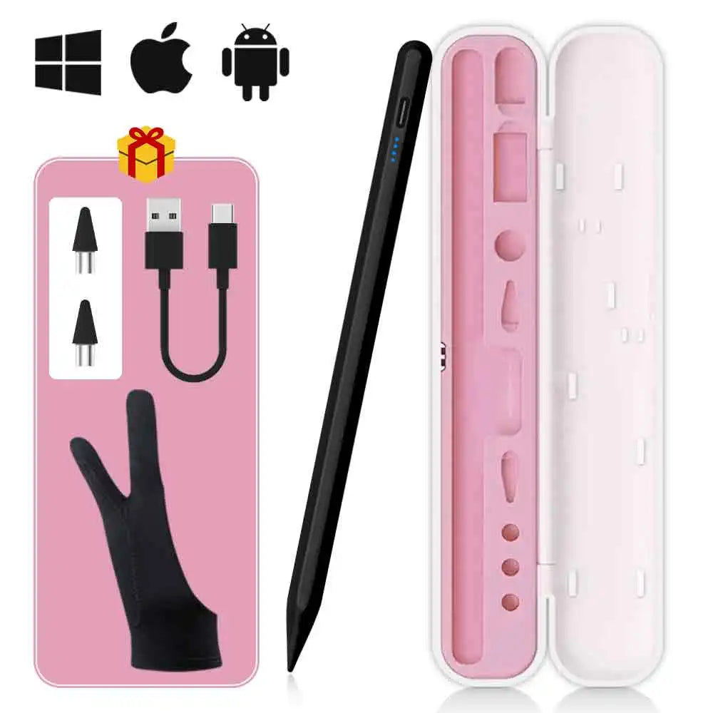 Universal Stylus Pen – Touch Pen for iPad, iPhone, Android Tablets & Smartphones + Pencil Case & Tips