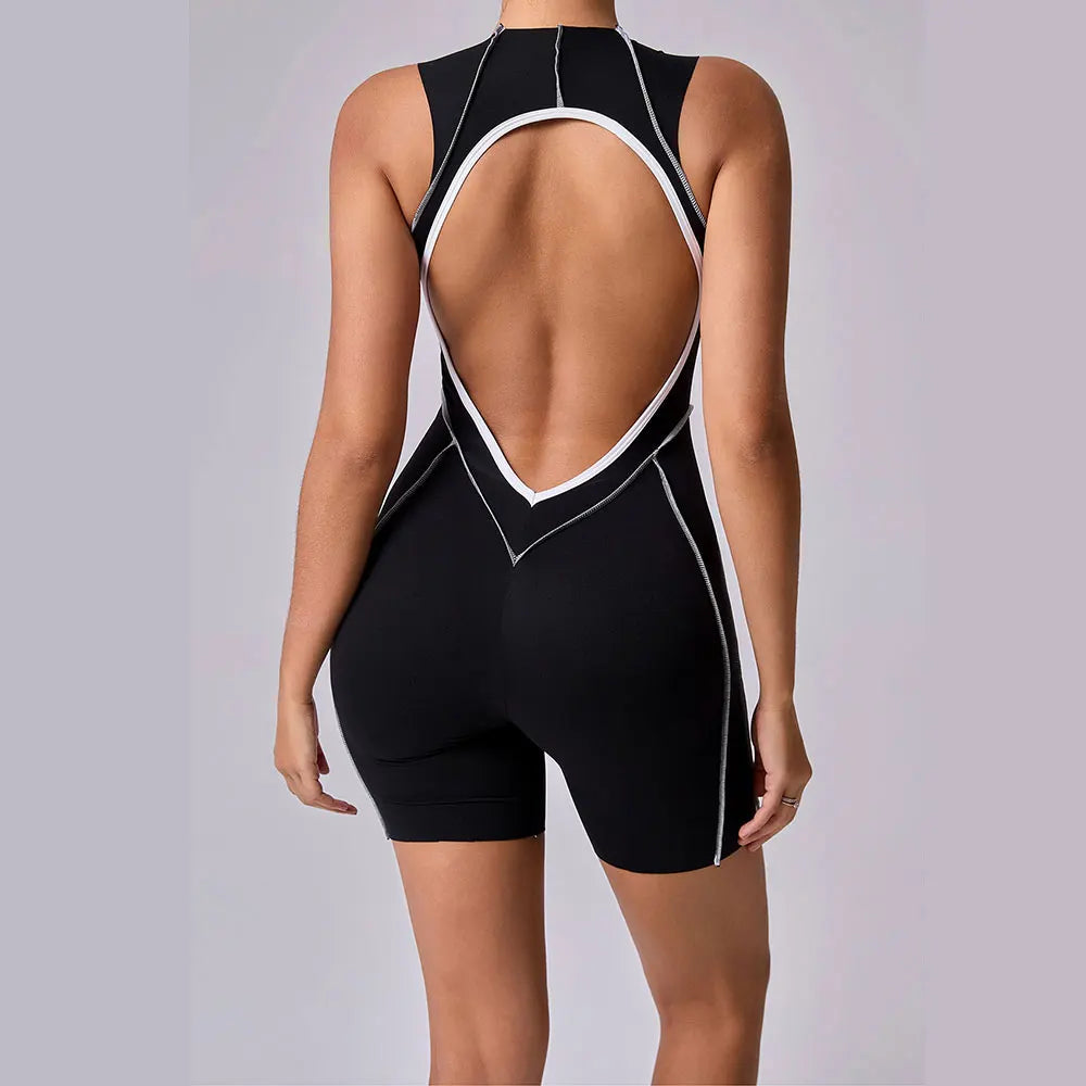 Women's Athletic Jumpsuit - One-Piece Yoga & Fitness Bodysuit for Workout & Gym