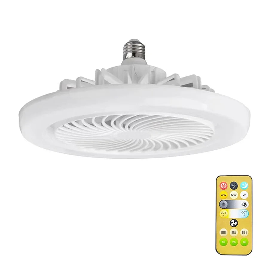 LED Smart 3-in-1 Ceiling Fan Light – Remote Control, 3 Speeds, E27 Socket for Bedroom & Living Room