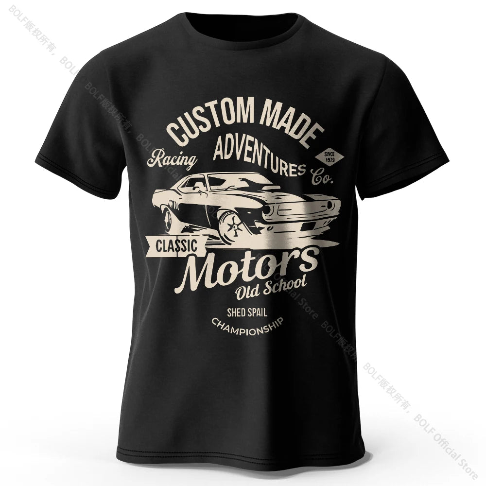 Motors Graphic Cotton T-Shirt Vintage Style Tee
