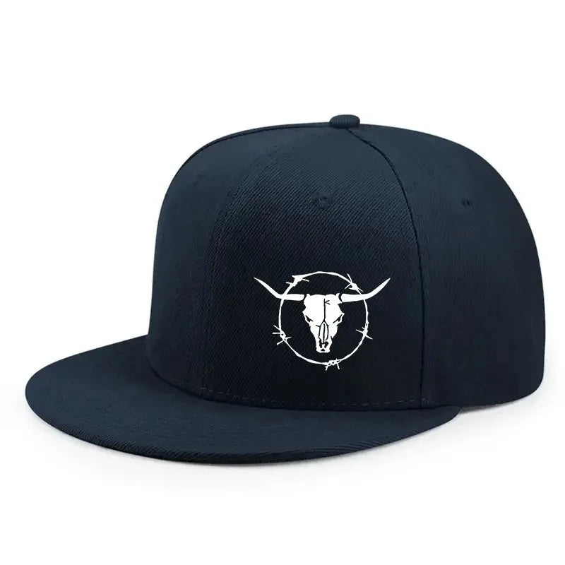 Printed Hip-Hop Baseball Cap - Adjustable Snapback Hat for Outdoor & Casual Wear