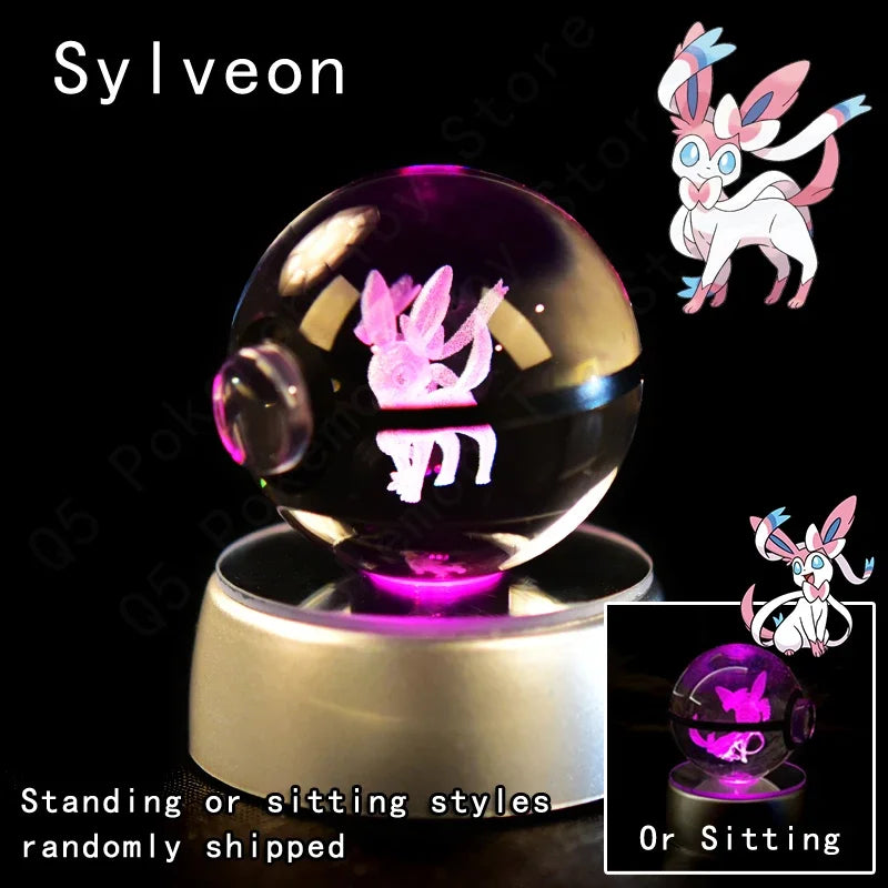 Pokemon Crystal Ball LED Night Light – Anime Lamp