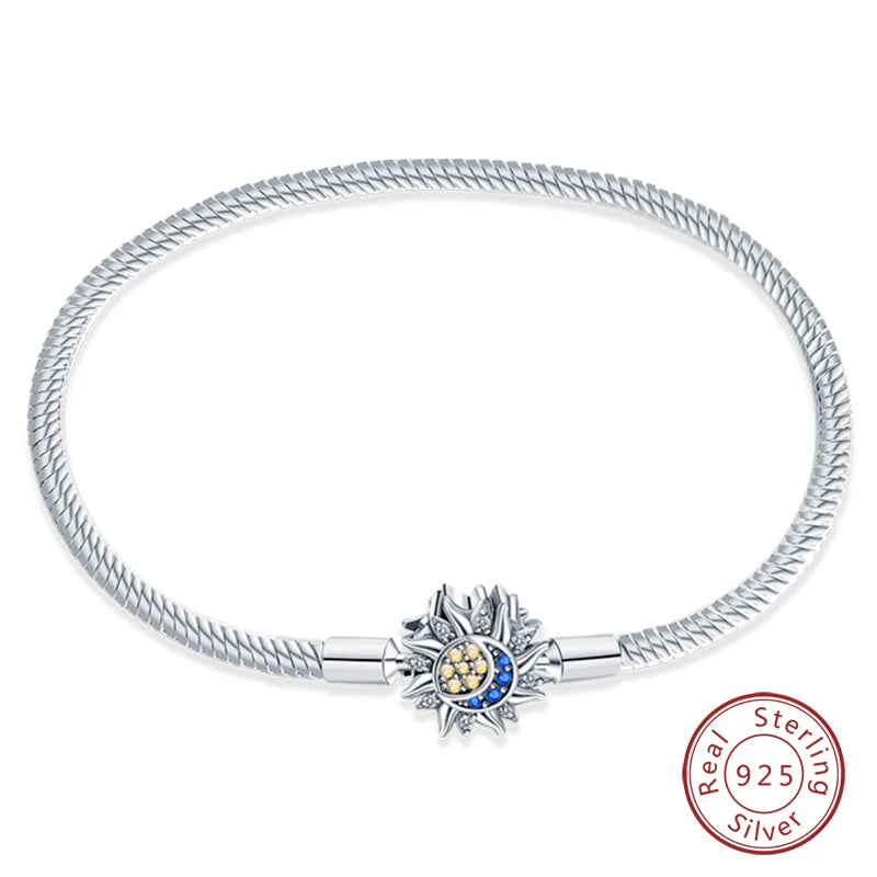 Silver Star Moon Clover Bracelet – DIY Charm Birthday Jewelry