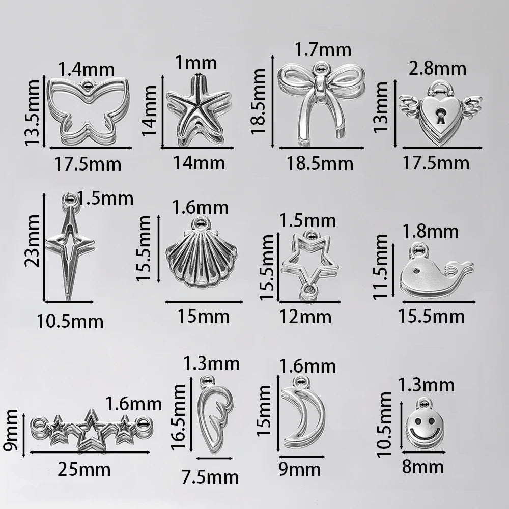 Metal Alloy Bow Charms – DIY Pendant for Jewelry Making