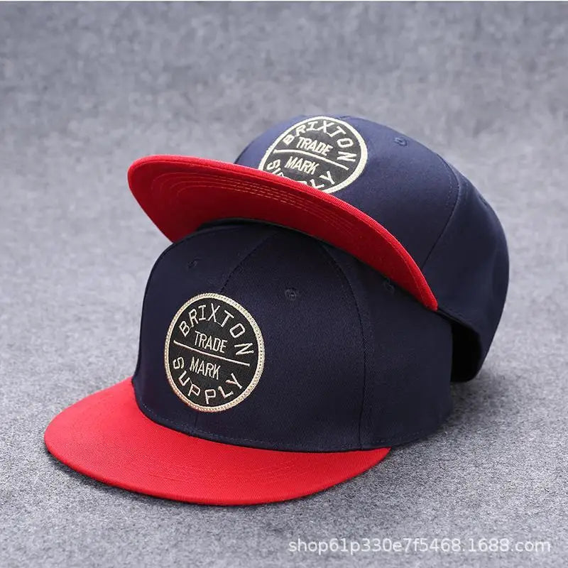 Korean Style Hip-Hop Flat Brim Cap - Unisex Adjustable Baseball Hat with Sun Protection