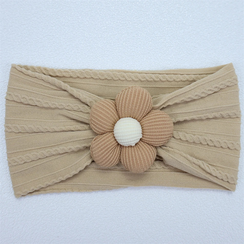 Flower Nylon Girl Hairband – Soft Elastic Baby Headband