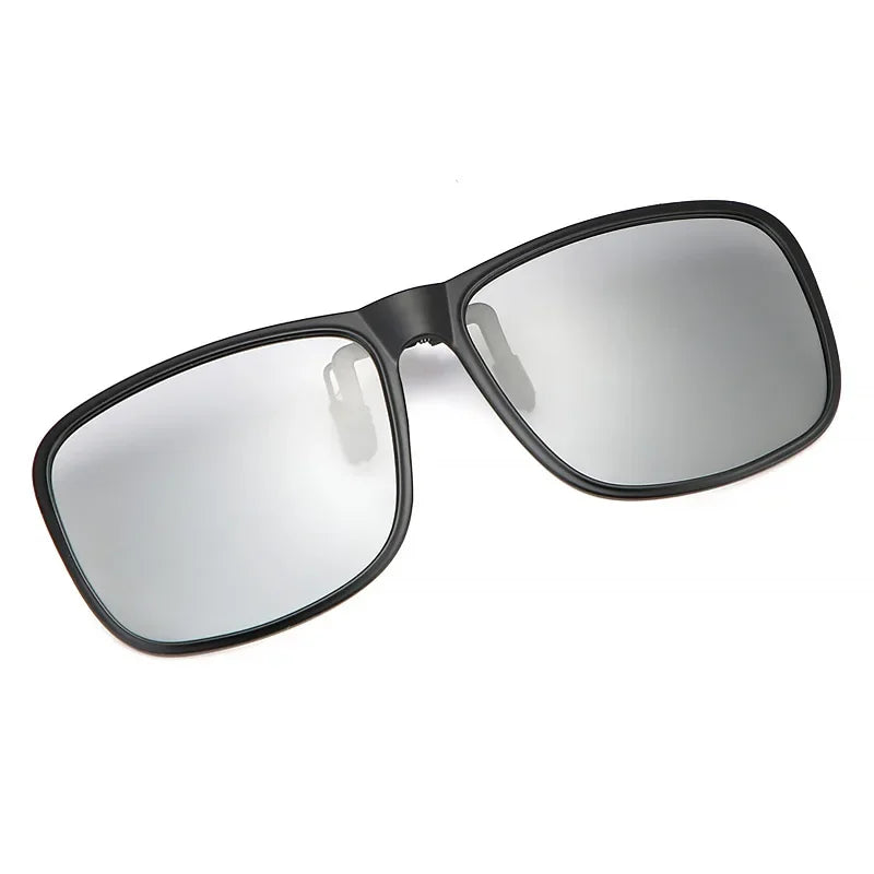 ⬛ 45% OFF! Square Polarized Clip-On Sunglasses - Flip-Up UV400 for Night Driving