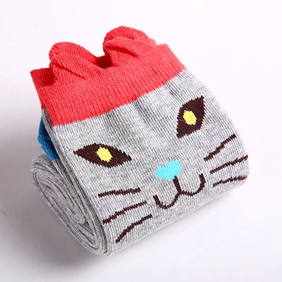 Cute Cartoon Kids Socks Animal Pattern Crew