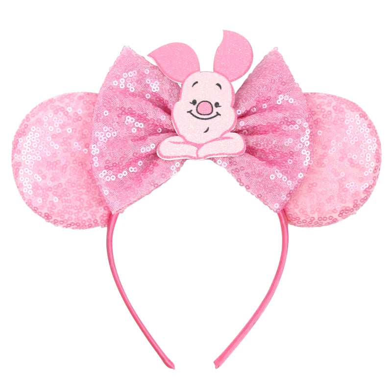 Disney Colorful Sequins Bow Headband – Rainbow Hair Accessory for Girls & Disney Fans