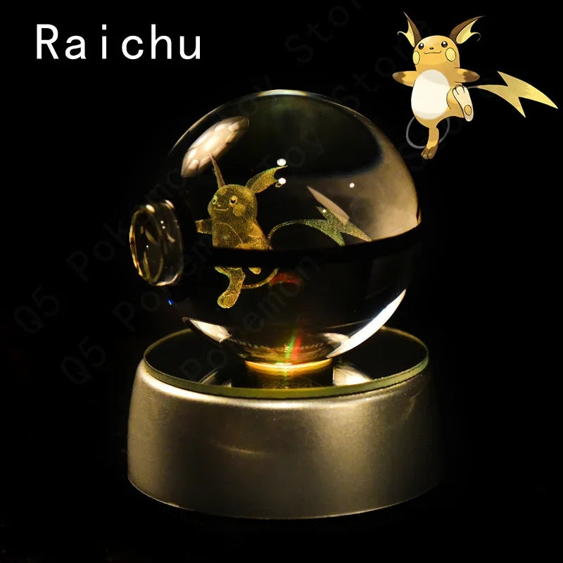 Pokemon Crystal Ball LED Night Light – Anime Lamp