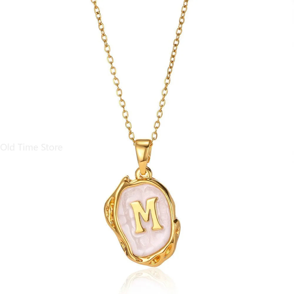 Alphabet Initial Necklace – Stainless Steel Jewelry
