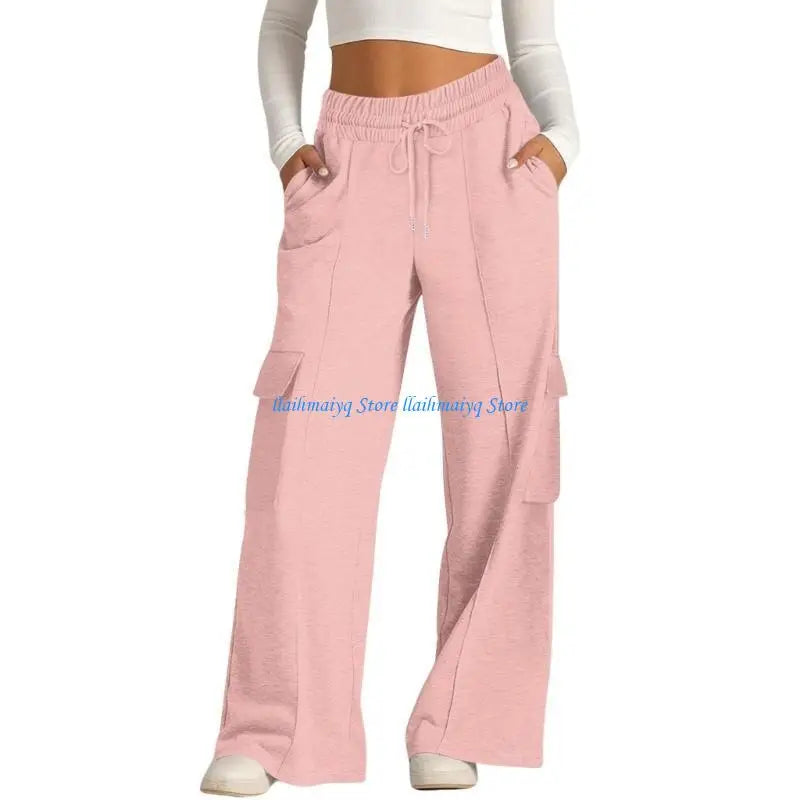 Women's High-Waist Baggy Joggers - Workout & Casual Sweatpants