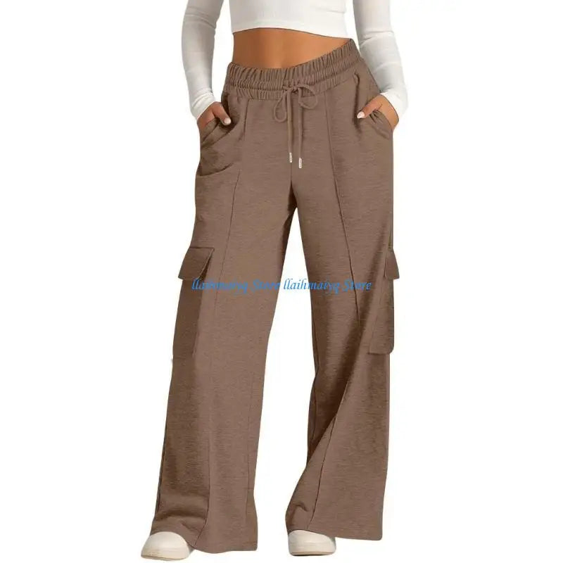 Women's High-Waist Baggy Joggers - Workout & Casual Sweatpants