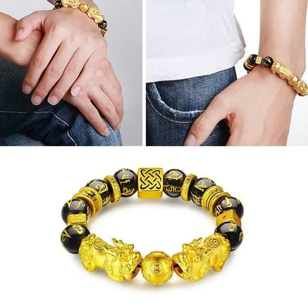 Pixiu Guardian Bracelet - Feng Shui Wealth & Luck Beaded Wristband for Men & Women