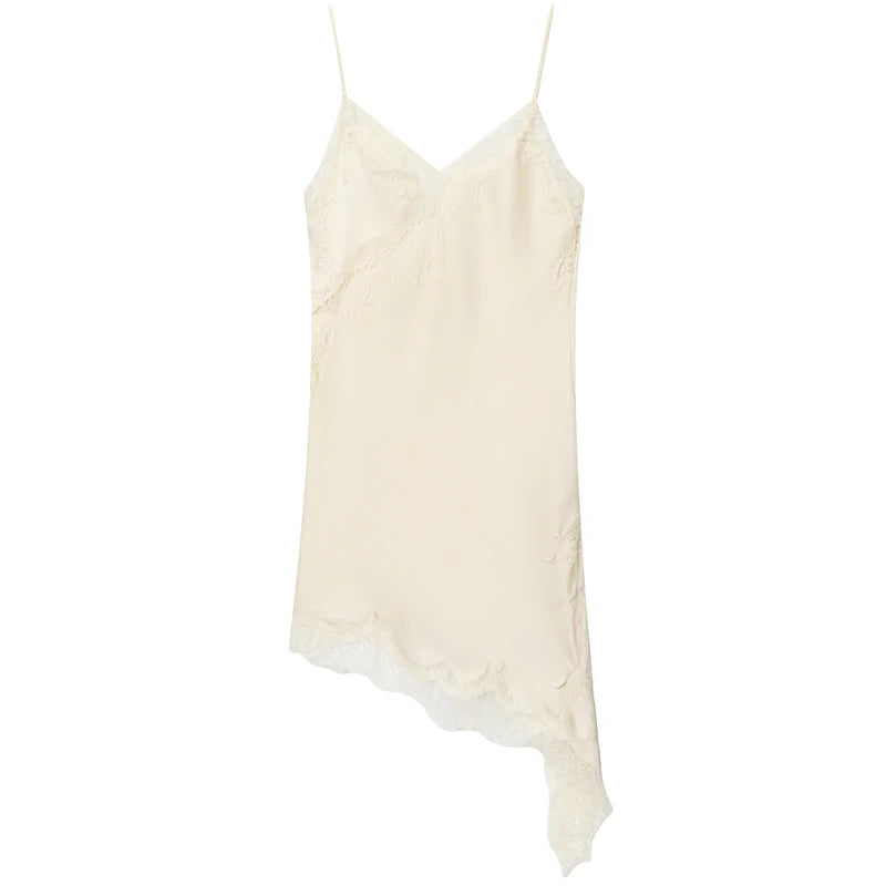 HXAO Lace Asymmetric Mini Dress – Summer 2025 Evening