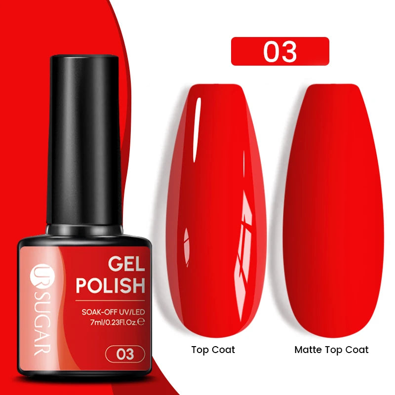 Dark Red Gel Nail Polish – Soak-Off LED/UV Gel Varnish for Salon & Home Use