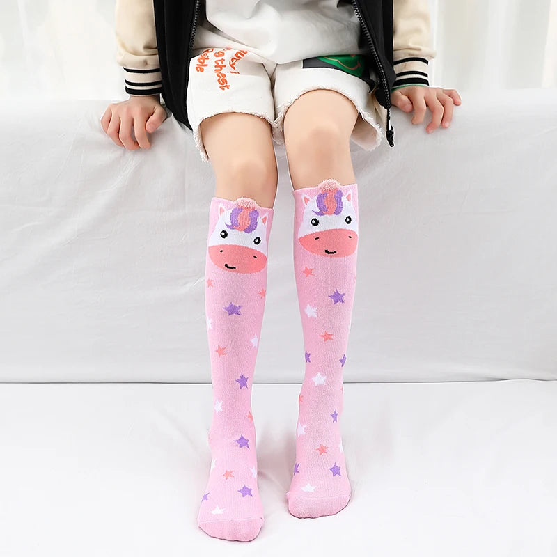 Cute Cartoon Kids Socks Animal Pattern Crew