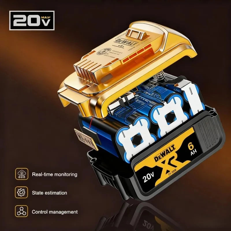 🔋 FLASH SALE! 100% Original DeWalt 20V 6.0Ah Battery 4-Pack - High Performance Lithium-Ion Power