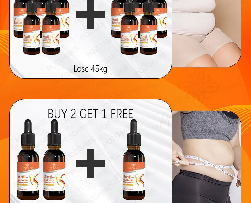 Slimming Essential Oil - Natural Fat Burning Body Massage Oil for Weight Loss