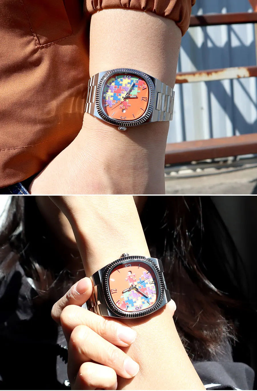 Vintage Cartoon Men's Quartz Watch – Water Resistant Steel Strap with Calendar