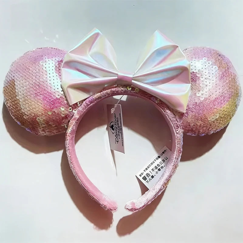 Disney Mickey Ears Headband – Minnie Sequin Party Hairband for Women & Girls