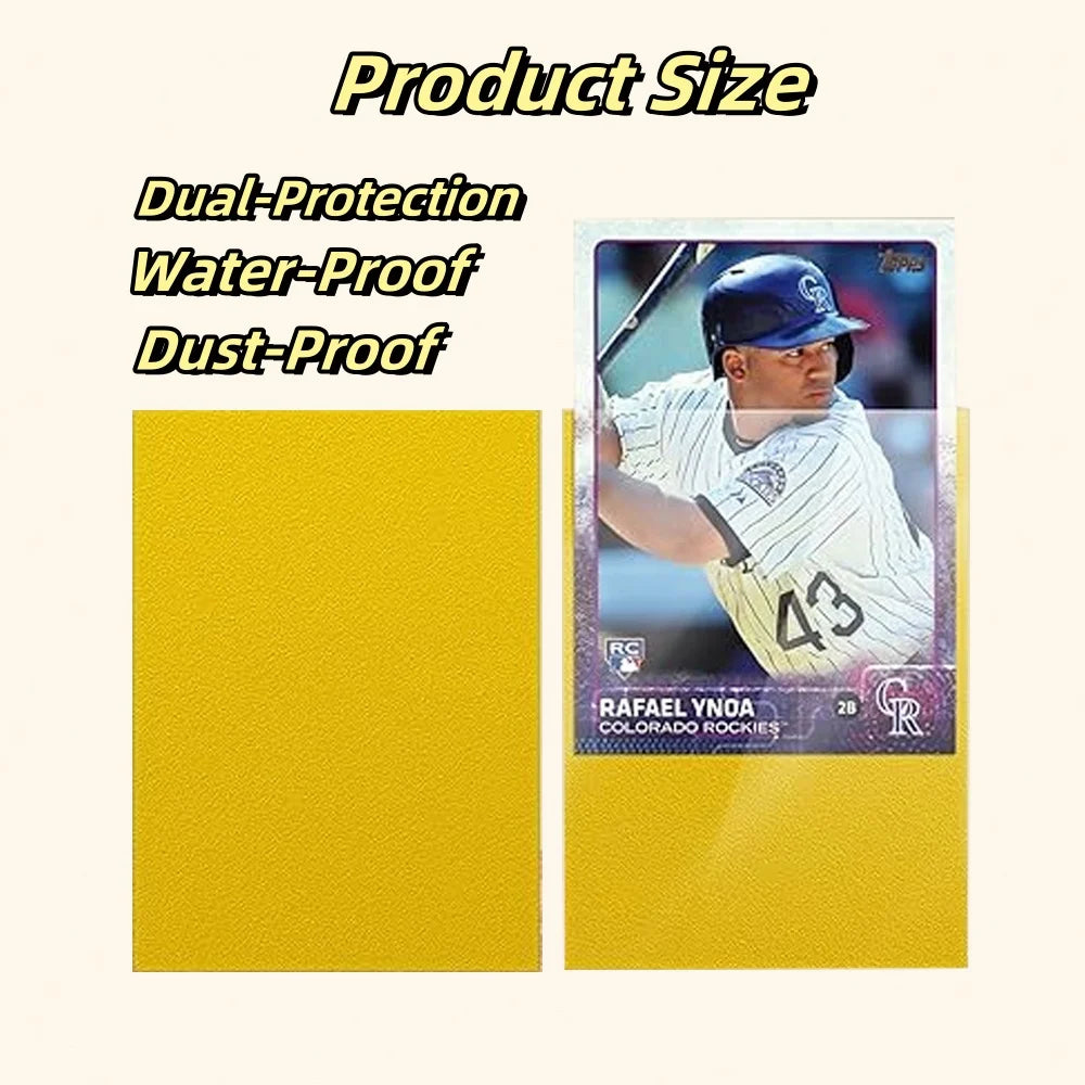 Card Sleeves 66×91mm – 100 Pcs Frosted Protective Sleeves for Trading Cards