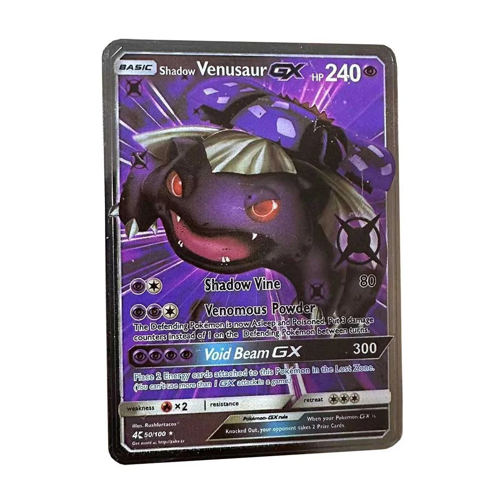 Spanish Pokemon Gold Metal Cards – Mewtwo, Pikachu GX & Charizard VMAX Set