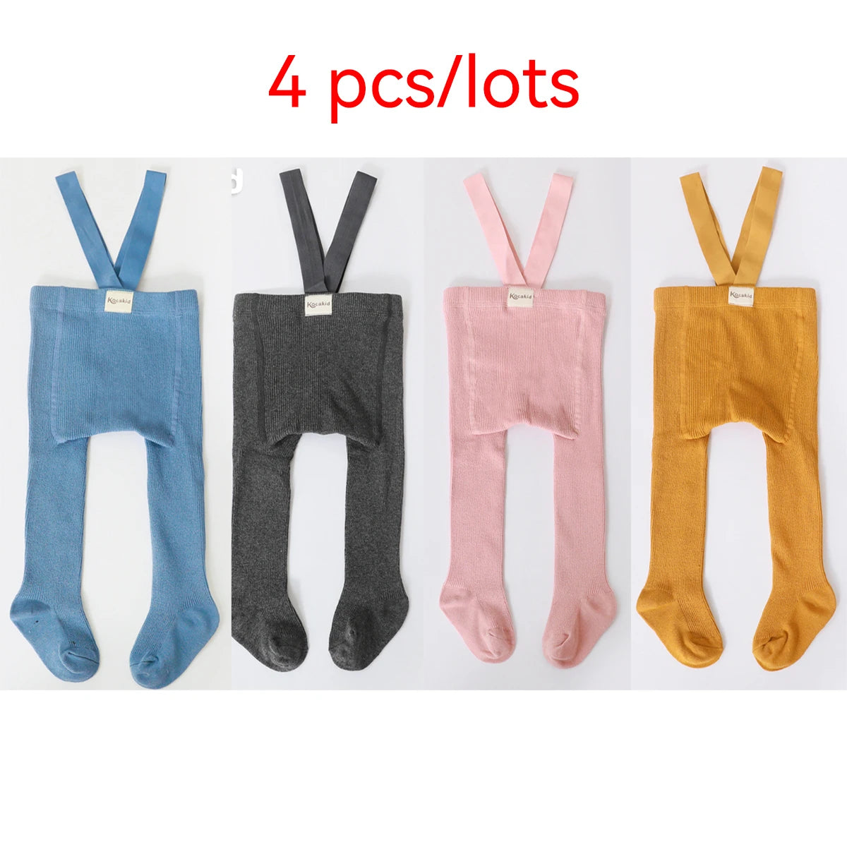 Christmas Baby Knit Suspender Tights 0-24M Infant Toddler High Waist Leggings