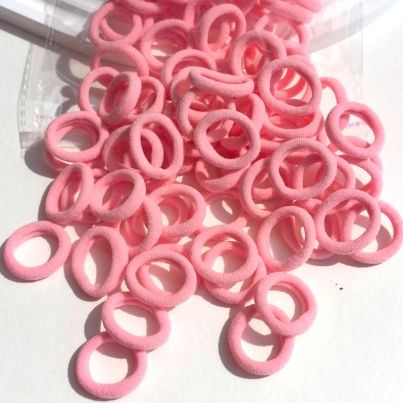 Kids Nylon Elastic Hair Bands – Small Hair Tie Scrunchie Set for Girls | Soft & Gentle
