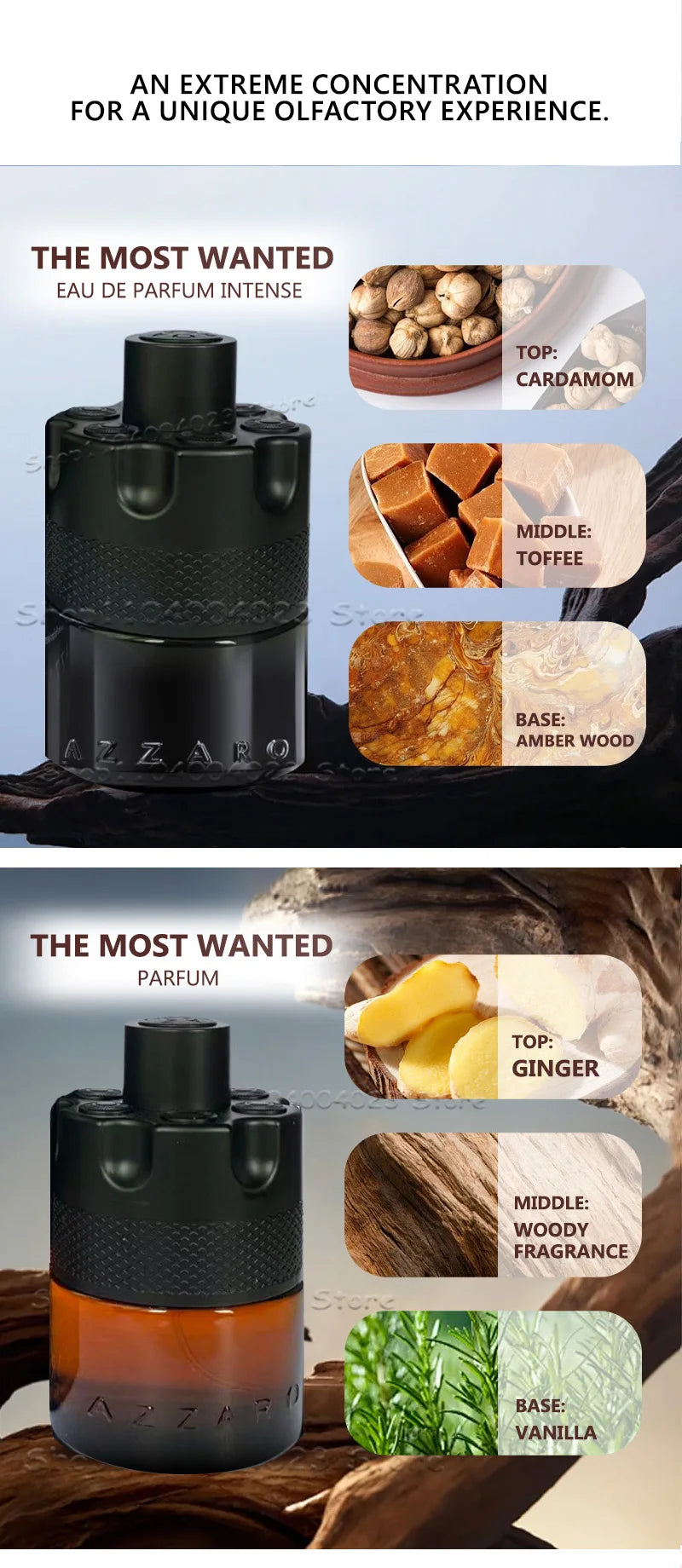 Azzaro The Most Wanted Eau de Parfum Intense - Spicy Woody Men's Cologne (100ml)