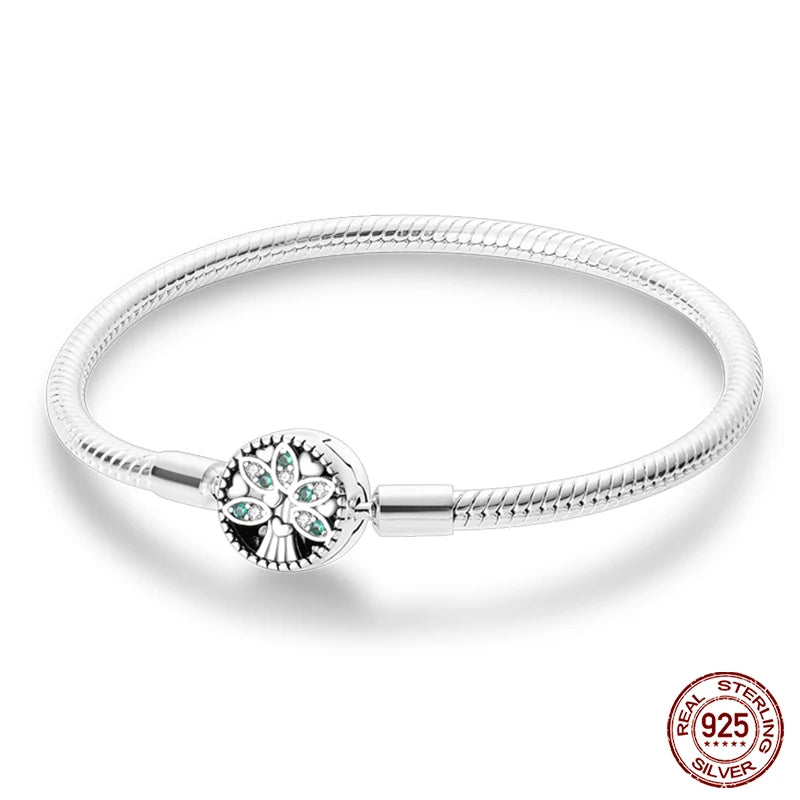 Silver Star Moon Clover Bracelet – DIY Charm Birthday Jewelry