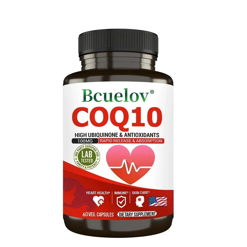 CoQ10 100mg High Absorption Supplement - Heart Health & Energy Support with Black Pepper Extract (120 Capsules)
