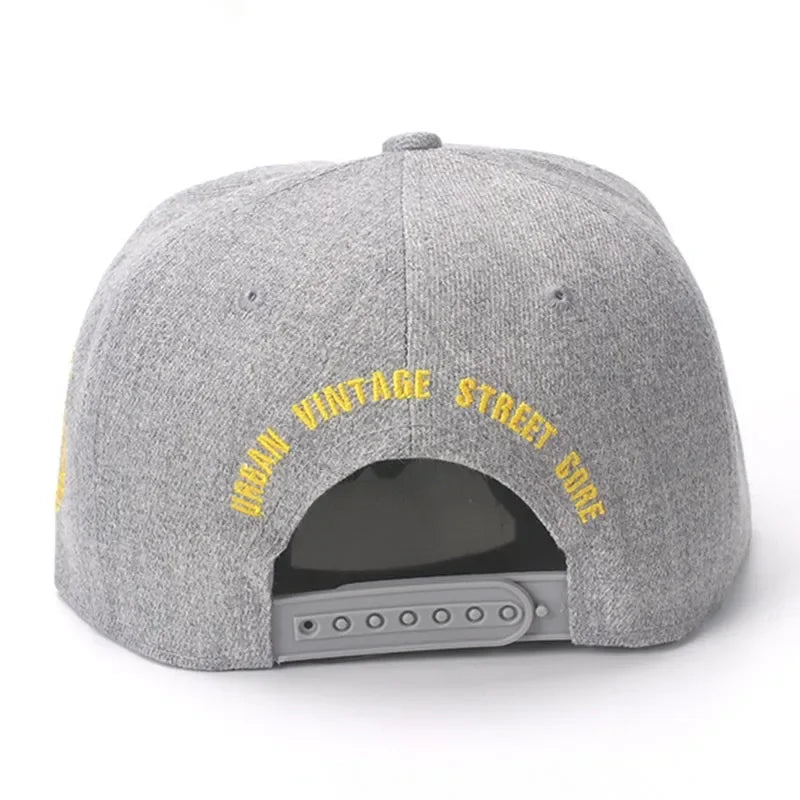 Lightning Embroidered Baseball Cap - Cotton Snapback Hat for Outdoor Sports & Casual Wear