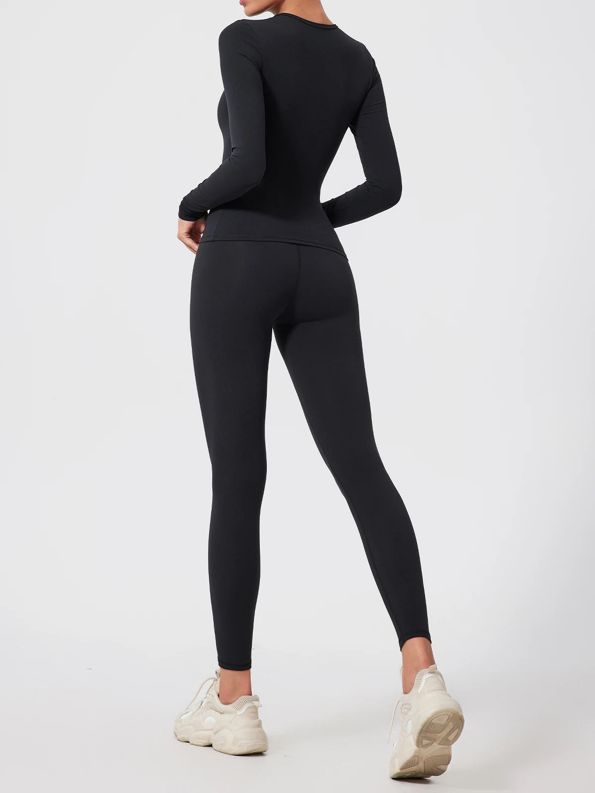 Women's Long Sleeve Athletic Shirt - Quick-Dry Workout Top for Yoga, Gym & Running