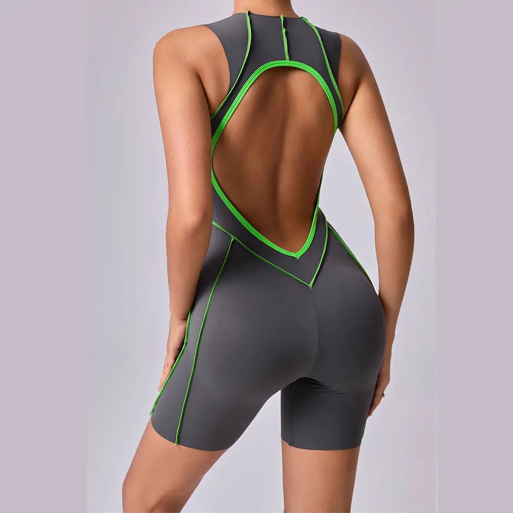 Women's Athletic Jumpsuit - One-Piece Yoga & Fitness Bodysuit for Workout & Gym
