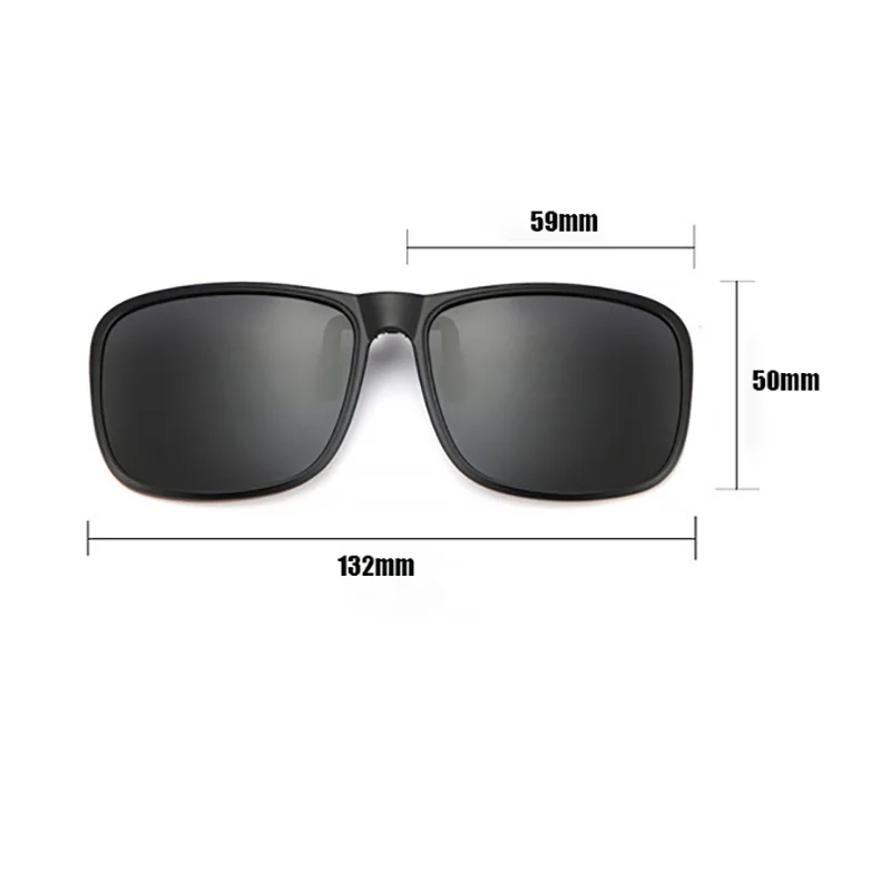 ⬛ 45% OFF! Square Polarized Clip-On Sunglasses - Flip-Up UV400 for Night Driving