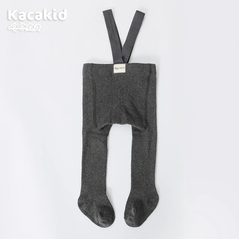 Christmas Baby Knit Suspender Tights 0-24M Infant Toddler High Waist Leggings