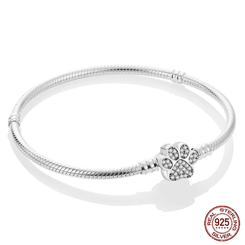 Silver Star Moon Clover Bracelet – DIY Charm Birthday Jewelry