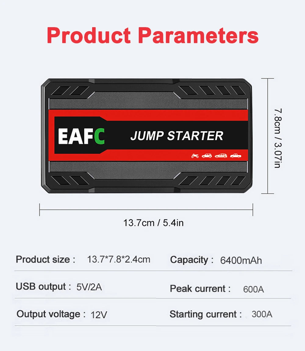 🚨 NEVER GET STRANDED AGAIN! 600A Jump Starter - Your Pocket-Sized Tow Truck 🔋
