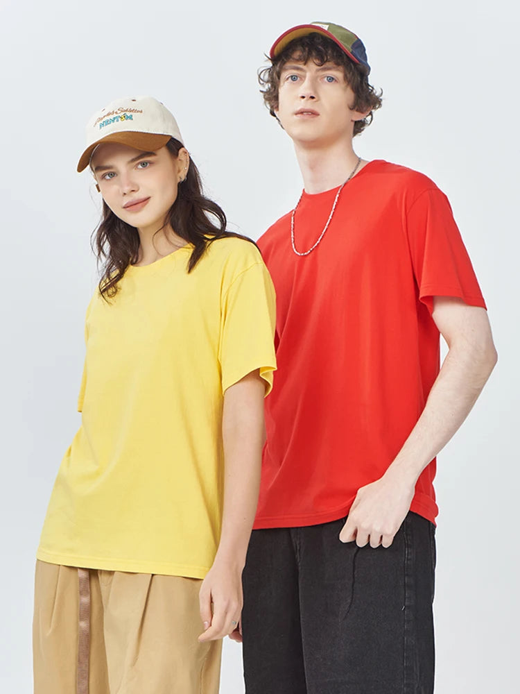 Solid Cotton T-Shirt Men & Women Casual Top