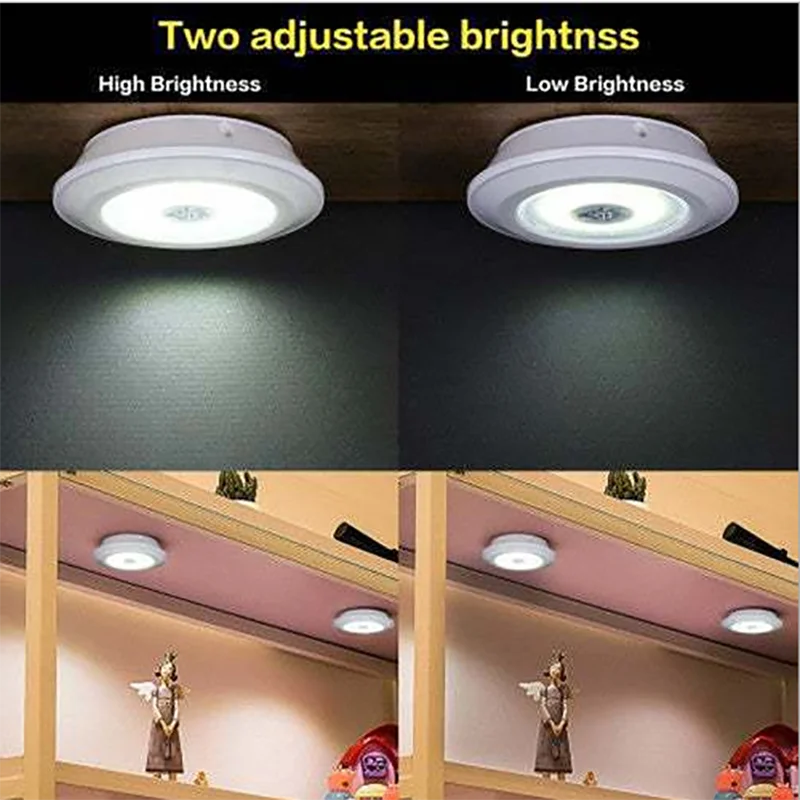 Smart Wireless LED Under Cabinet Lights - Dimmable Remote Control Kitchen & Wardrobe Lighting