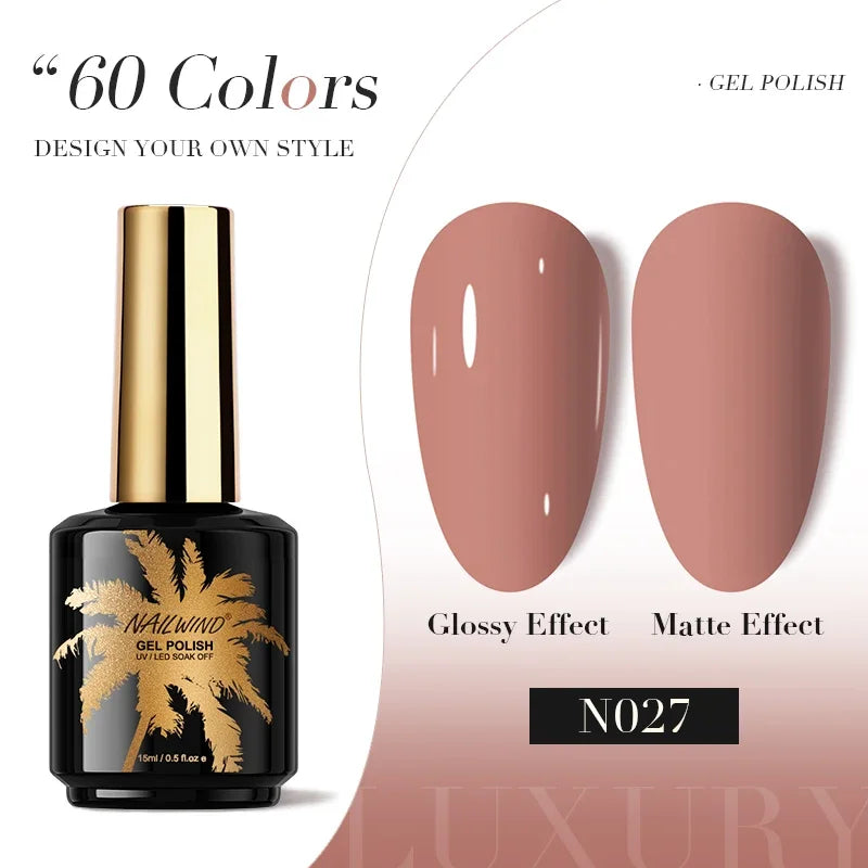 ROSALIND Gel Nail Polish 8ml - Semi-Permanent UV Gel, Solid Color, Salon Quality