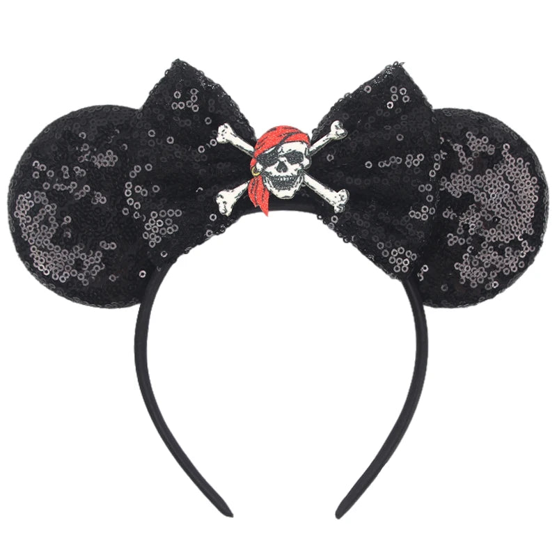 Disney Colorful Sequins Bow Headband – Rainbow Hair Accessory for Girls & Disney Fans