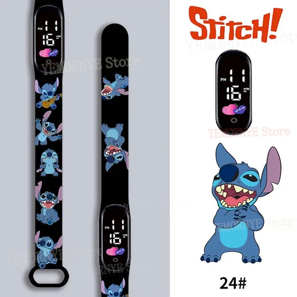 Disney Stitch Digital LED Watch – Kids Sports Watch