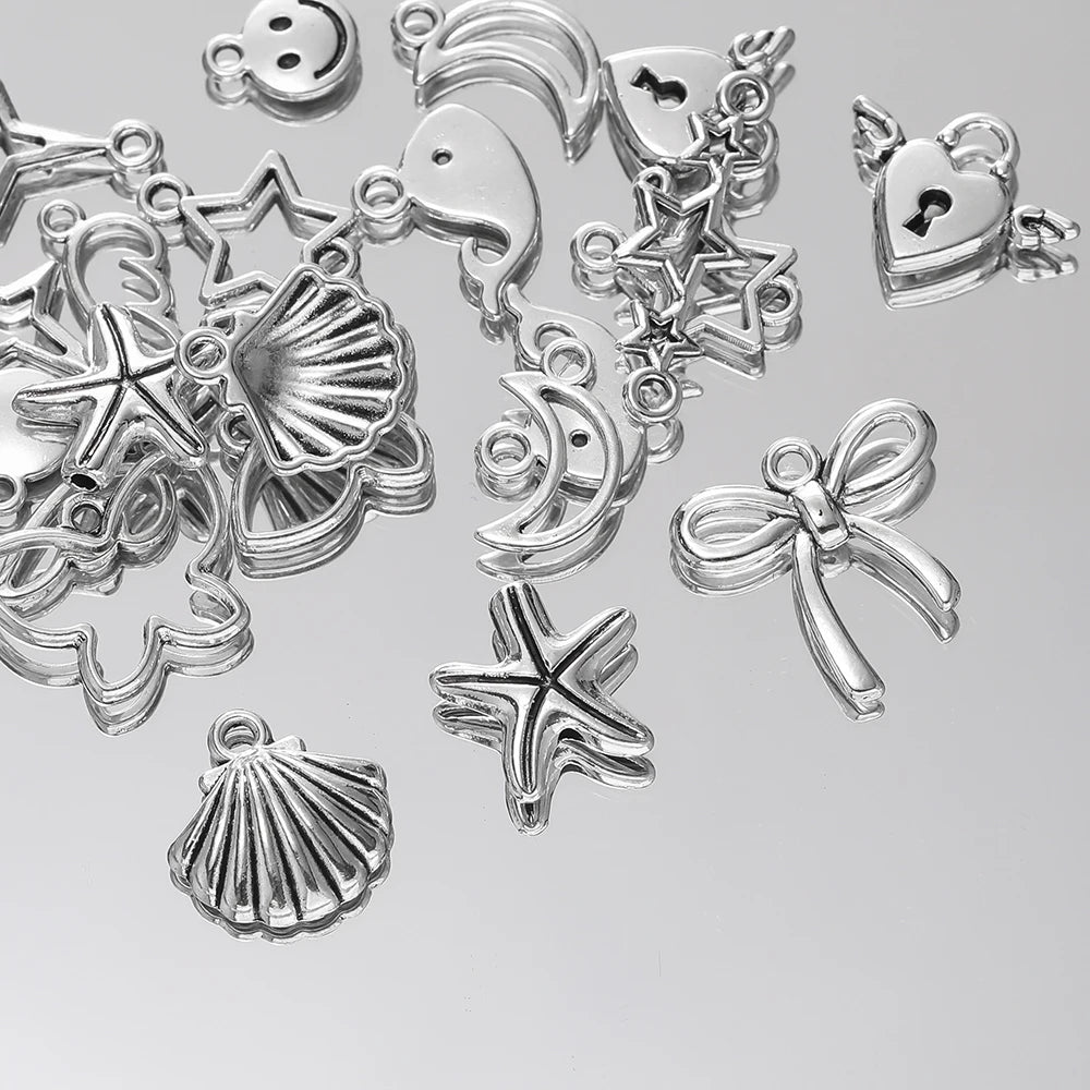 Metal Alloy Bow Charms – DIY Pendant for Jewelry Making
