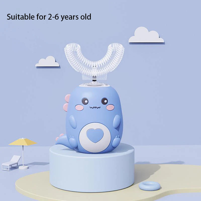 Children's U-Shaped Electric Toothbrush - 360° Smart Sonic Rechargeable Kids Toothbrush