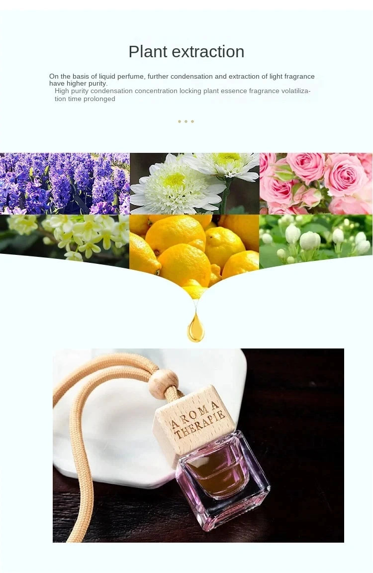Car Mirror Pendant Air Freshener - Long-Lasting Fragrance Decoration to Eliminate Smoke Odor