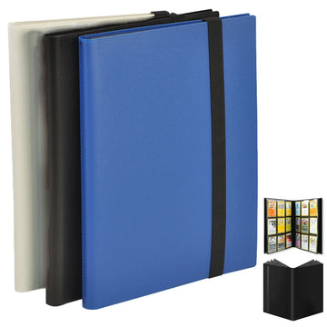 Trading Card Binder – 4/9/12 Pocket Portable Storage for Pokemon, Baseball & Sports Cards